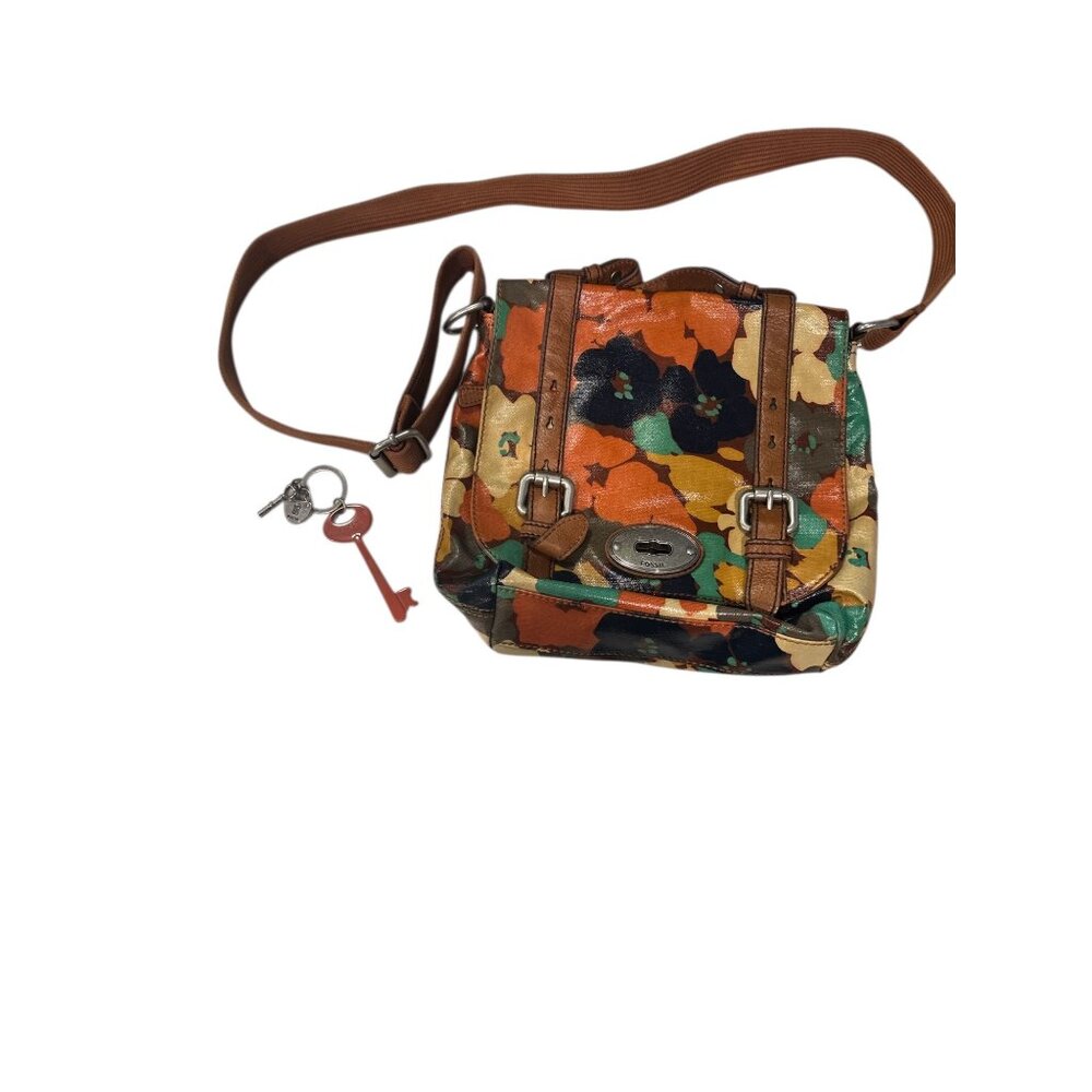 Fossil Floral Crossbody Purse | Key-Per Collection | Leather Trim - Picture 11 of 13